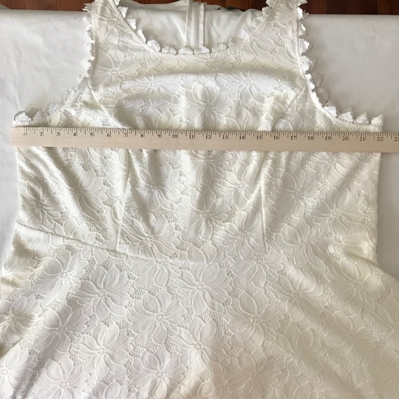 CITY STUDIO Lace Fit & Flare Dress Sleeveless White Women’s Plus Size 22W 1X - Picture 10 of 16